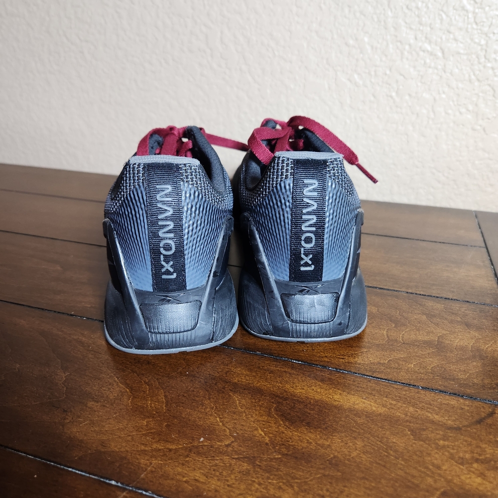 Reebok Men's 8 1/2 Nano X1 Blank And Gray and Red Athletic Shoes - Picture 3 of 11